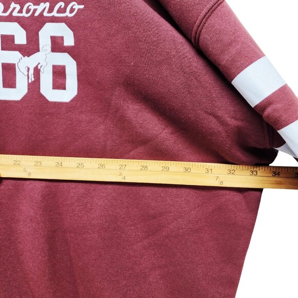 Ford Official Licensed Bronco 66 1966 Oversized Sweatshirt 3X Burgundy  White - Picture 6 of 7